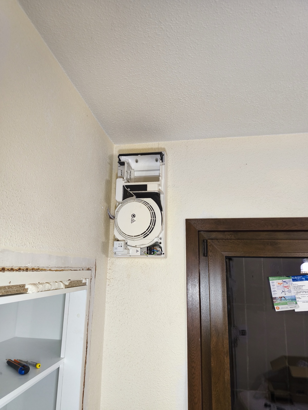 Indoor ventilation unit installation