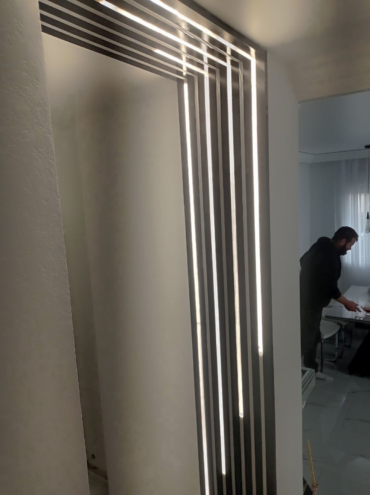 Decorative LED lighting of doorway