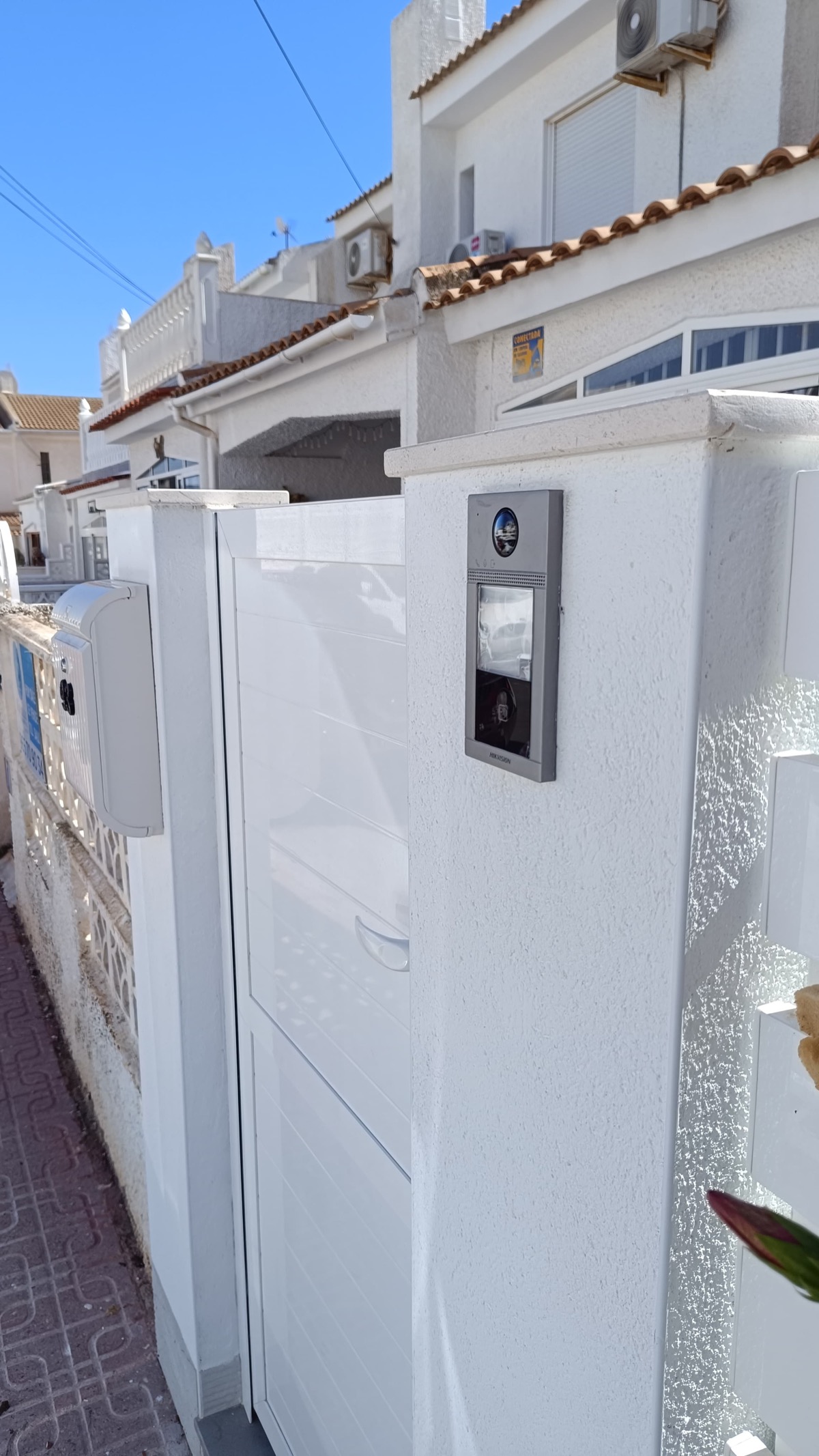 Video intercom on gate post